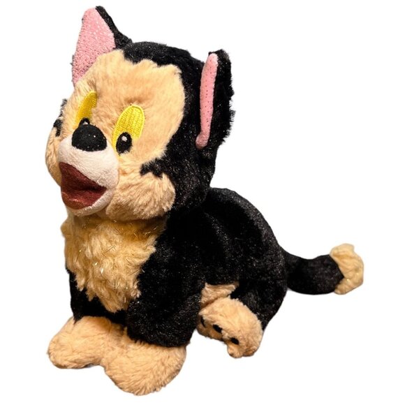 Disney Tote a Tail Pinocchio Figaro Kitty Cat Plush Stuffed Animal 7" Brown Tan - Picture 1 of 10